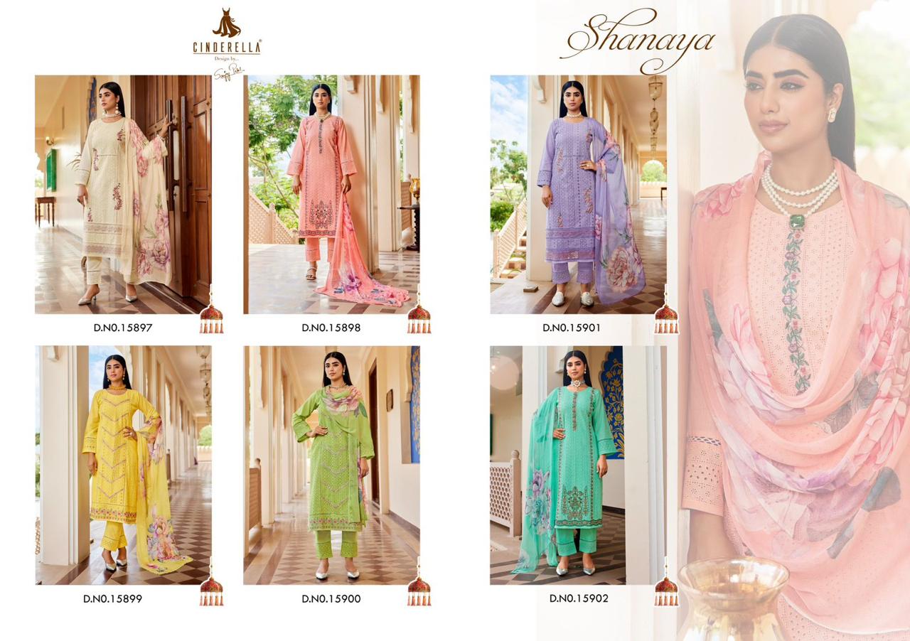 Shanaya Cinderella Cambric Cotton Pant Style Suits Manufacturer