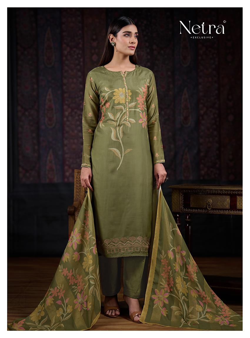 Shanaya Netra Soft Silk Pant Style Suits Supplier Gujarat