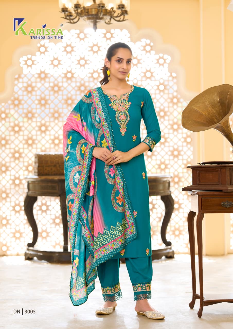 Shanaya Vol 3 Karissa Liva Rayon Readymade Suits Exporter