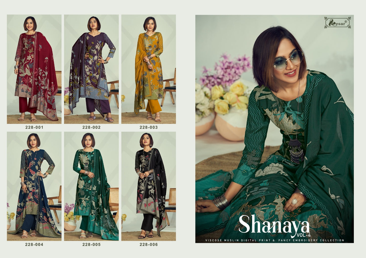 Shanaya Vol 4 Kesar Muslin Pant Style Suits Exporter