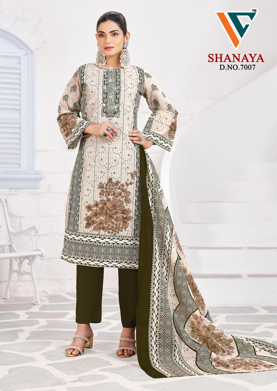 Shanaya Vol 7 Vandana Creation Mix Cotton Karachi Salwar Suits Wholesaler Gujarat