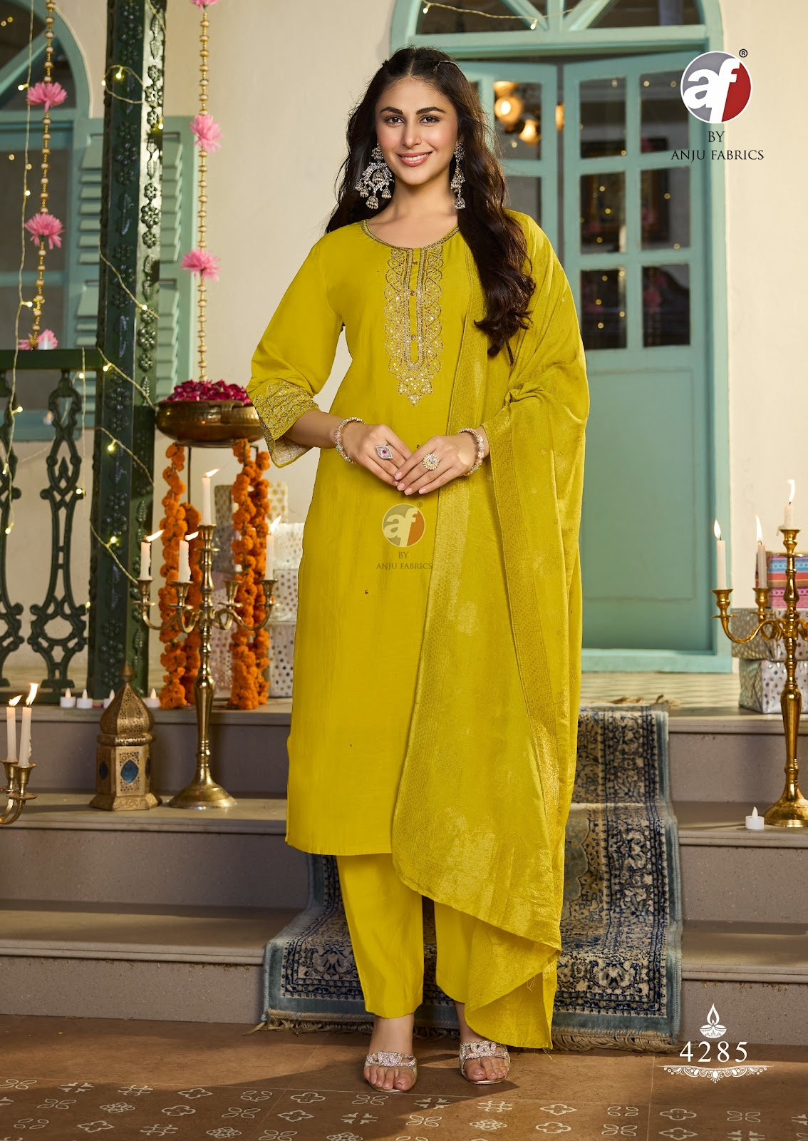 Shararat Vol 9 Af Modal Silk Readymade Pant Style Suits Wholesaler India
