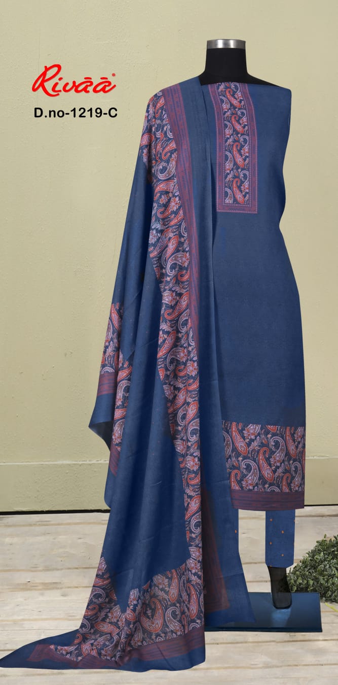 Sharbati Skd 1219 Rivaa Pashmina Suits Supplier