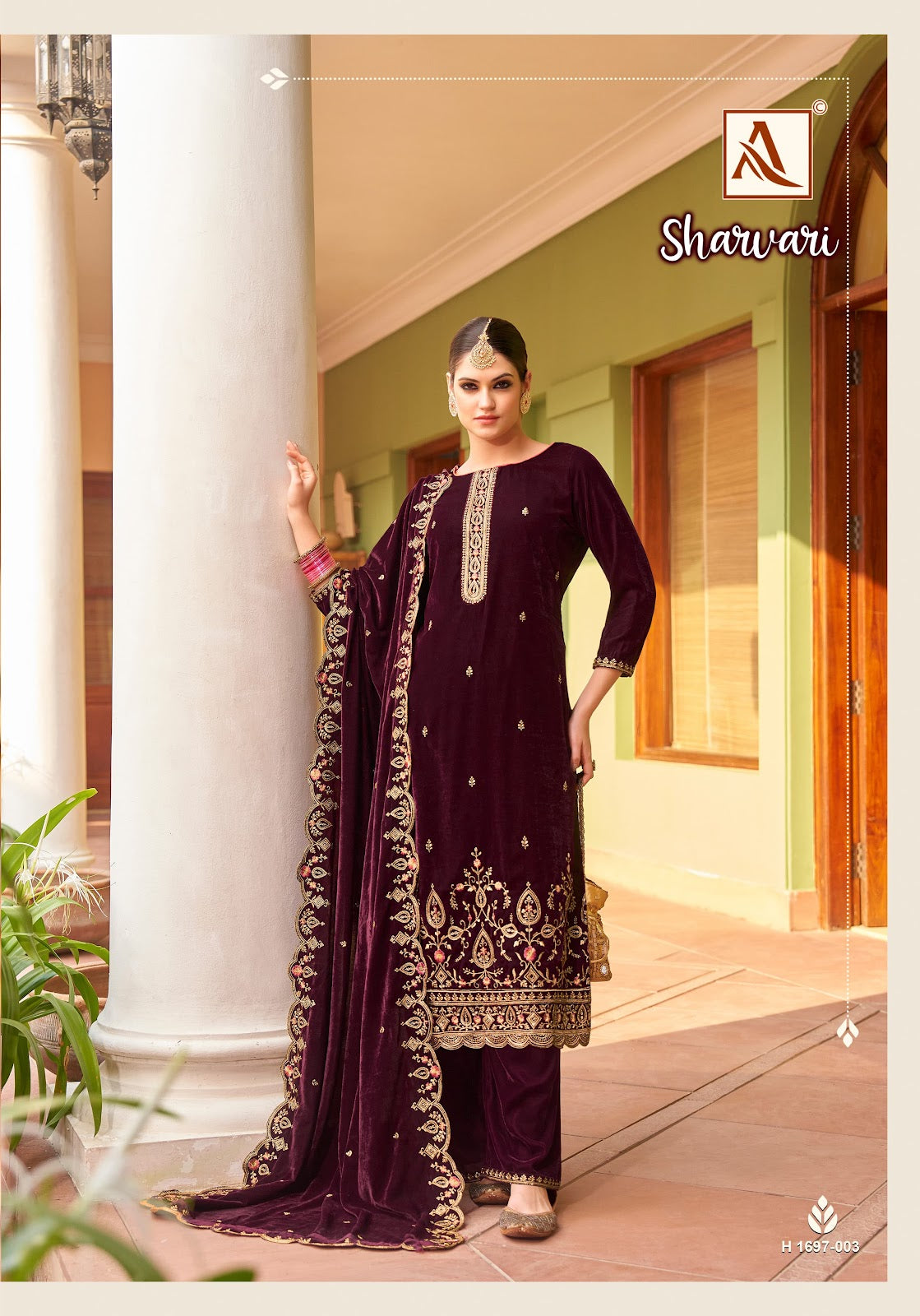 Sharvari Alok Velvet Suits Supplier