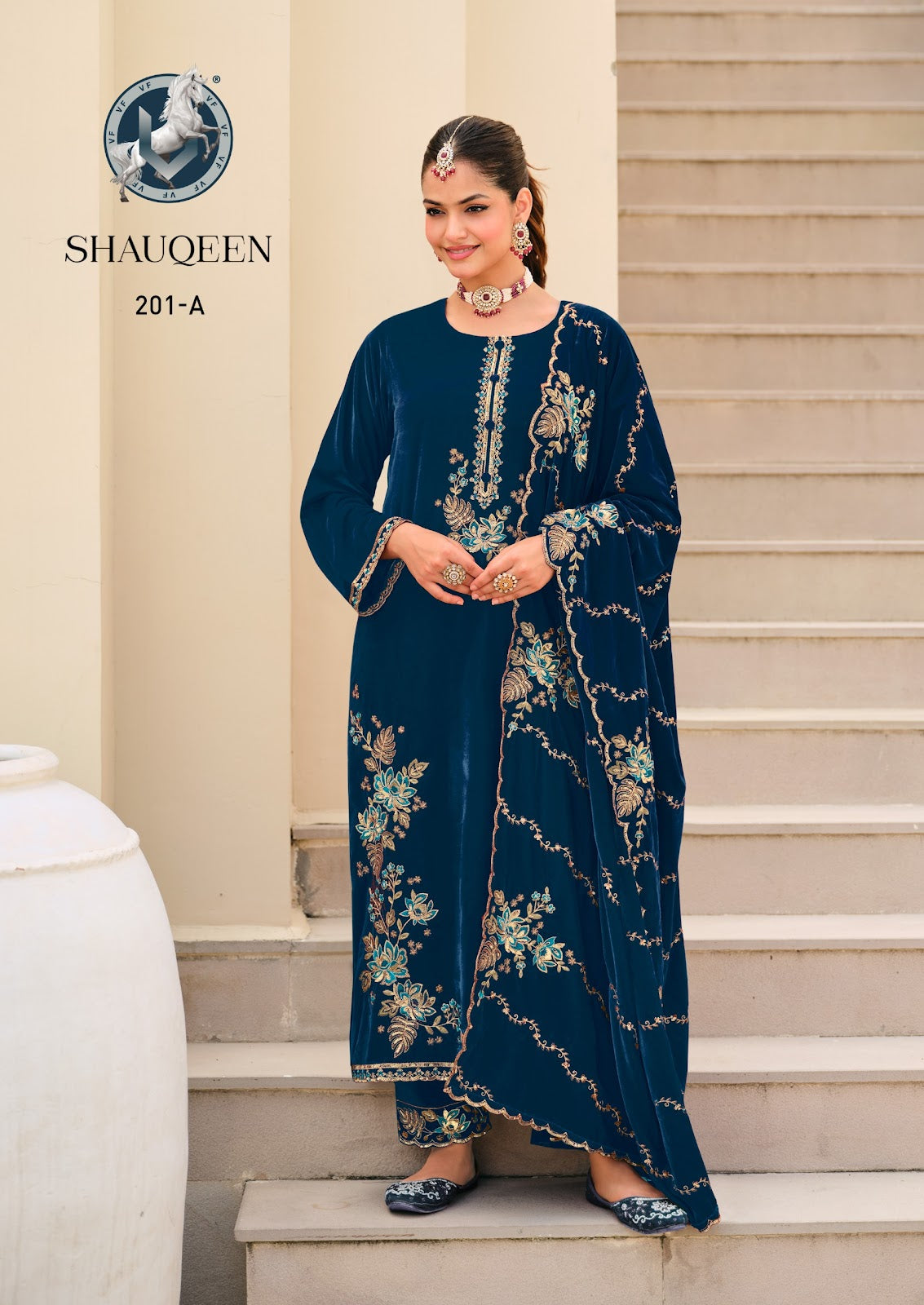 Shauqeen Vivek Velvet Suits Supplier