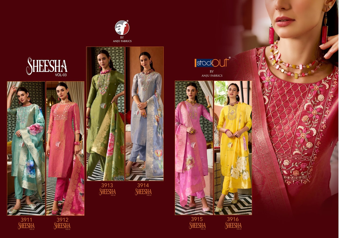 Sheesha Vol 3 Af Tissue Simmer Readymade Pant Style Suits Supplier Ahmedabad