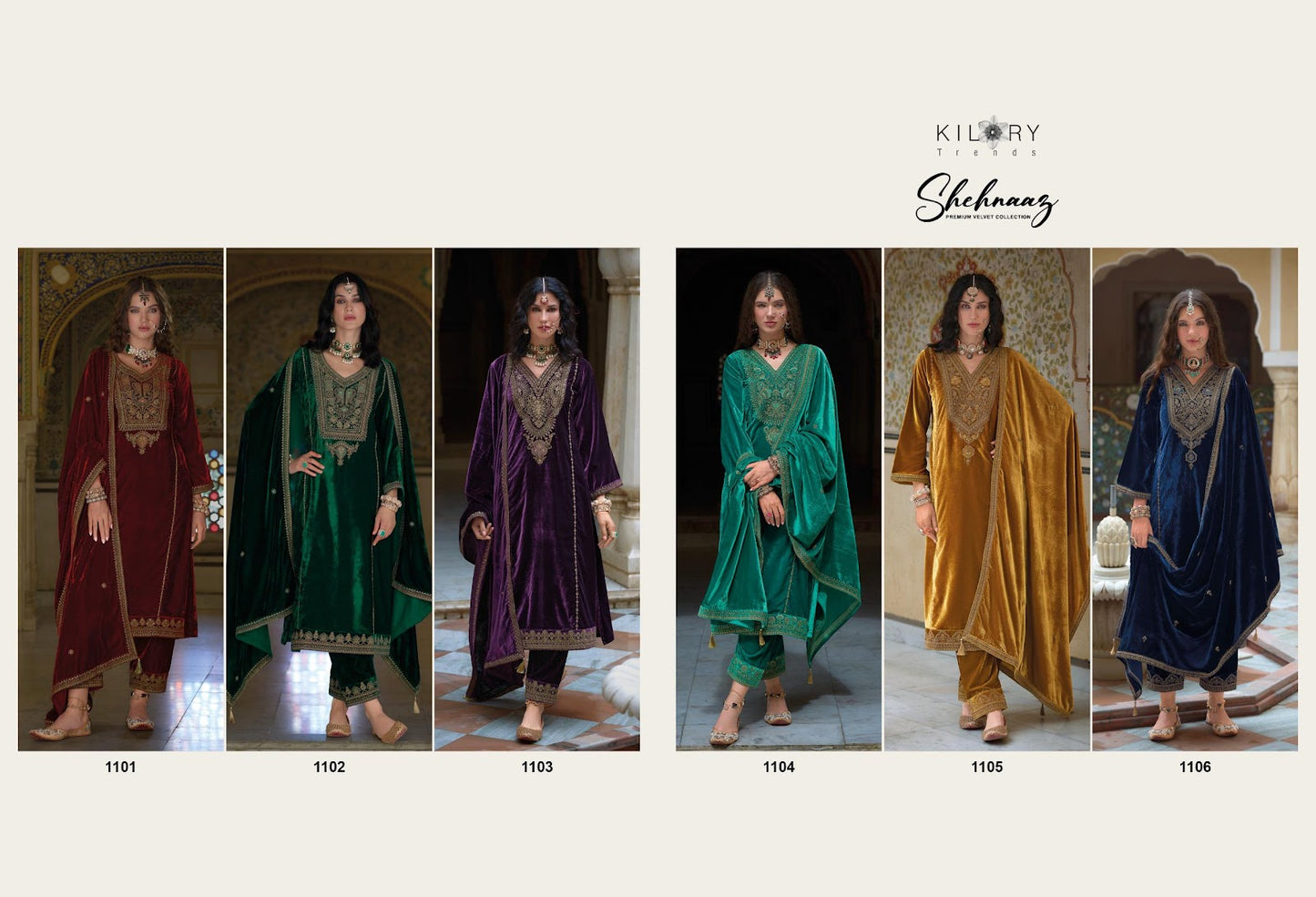 Shehnaaz Kilory Velvet Suits Manufacturer Gujarat