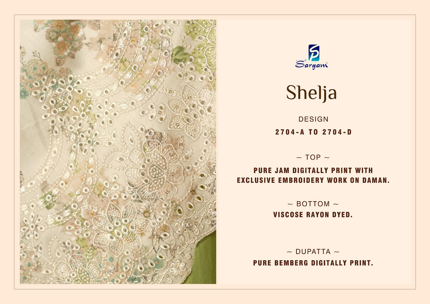 Shelja Sargam Prints Pure Jam Pant Style Suits Wholesale Rate