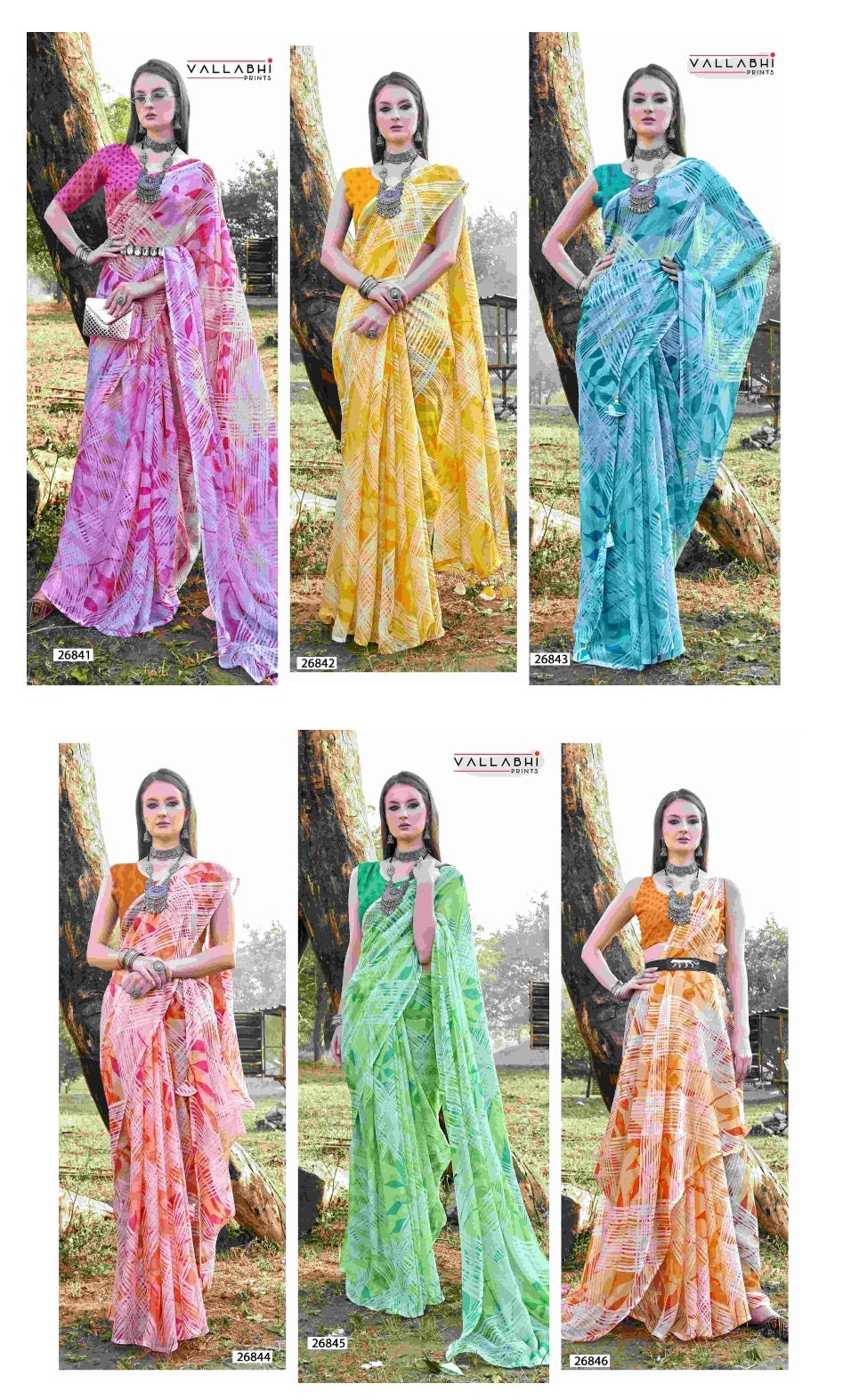 Shesha Vallabhi Prints Georgette Sarees Supplier Gujarat