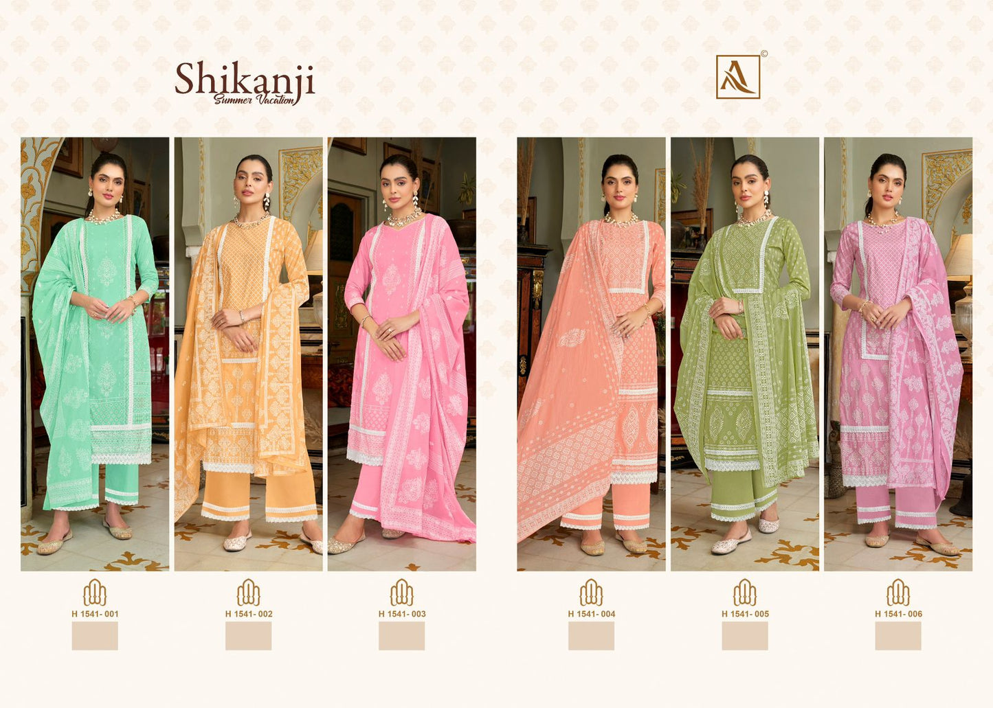 Shikanji Alok Cambric Cotton Pant Style Suits Exporter Ahmedabad