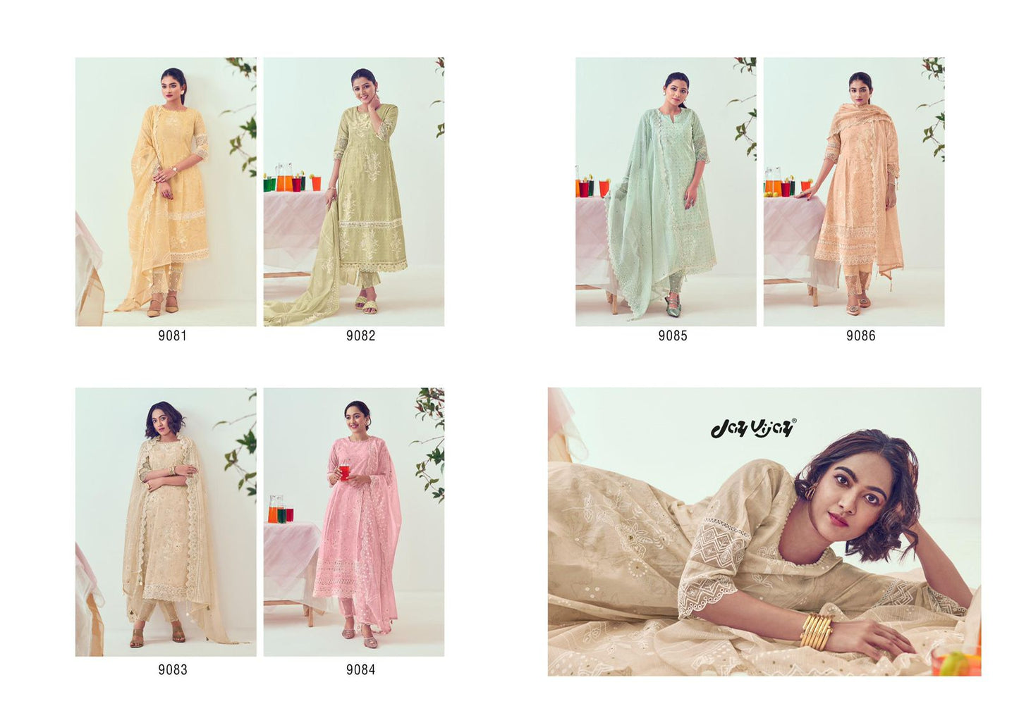 Shikanji Jay Vijay Pure Organdy Pant Style Suits
