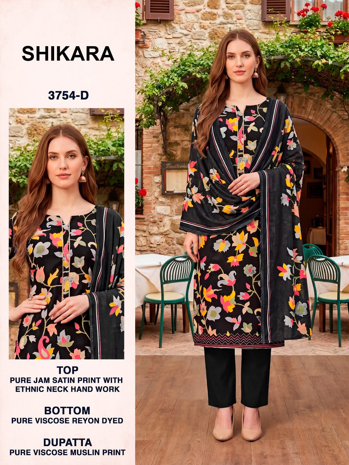 Shikara 3754 Bipson Prints Jam Satin Pant Style Suits Manufacturer