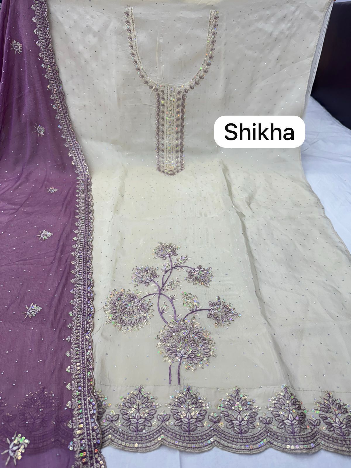 Shikha Nayandeep Organza Salwar Suits Wholesale Price