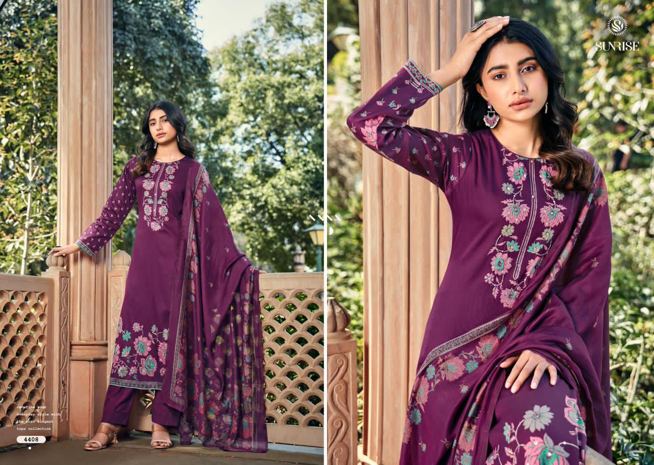 Shilpa Once Again Sunrise Jam Satin Pant Style Suits Wholesale