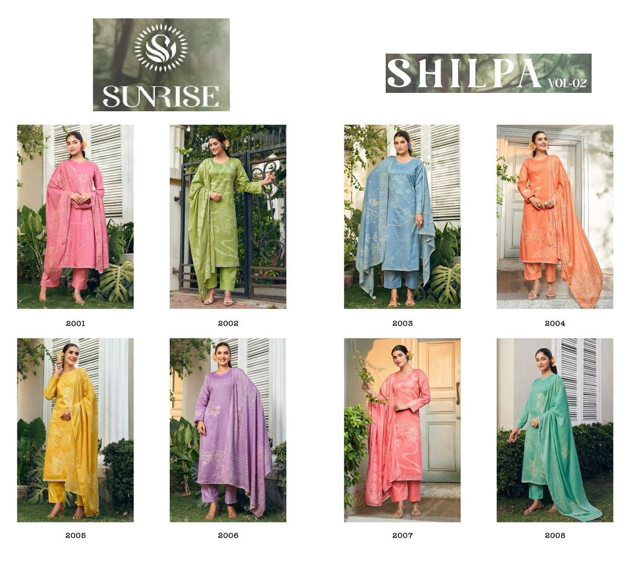 Shilpa Vol 2 Sunrise Jam Satin Pant Style Suits Manufacturer Gujarat