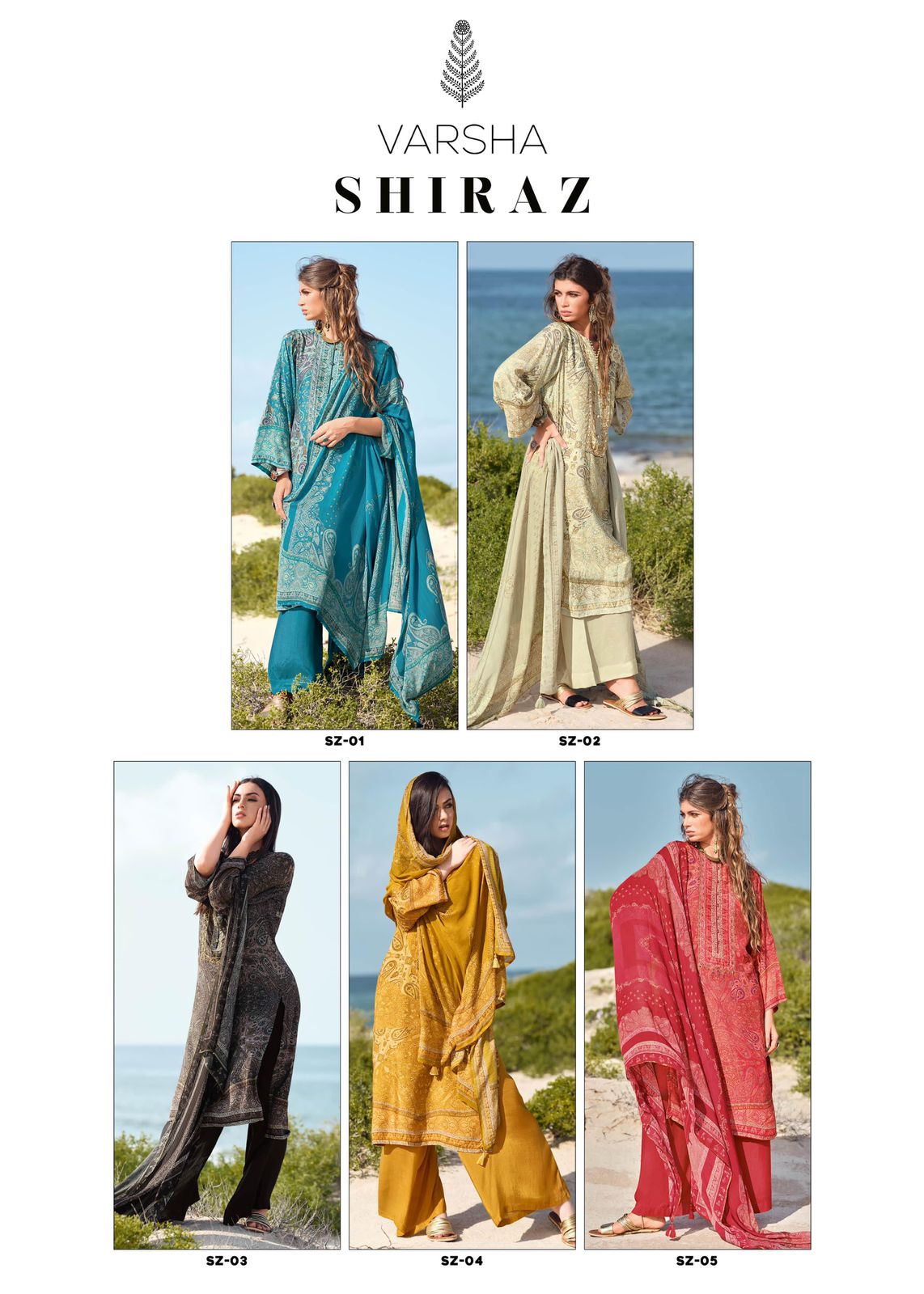 Shiraz Varsha Fashions Viscose Muslin Pant Style Suits