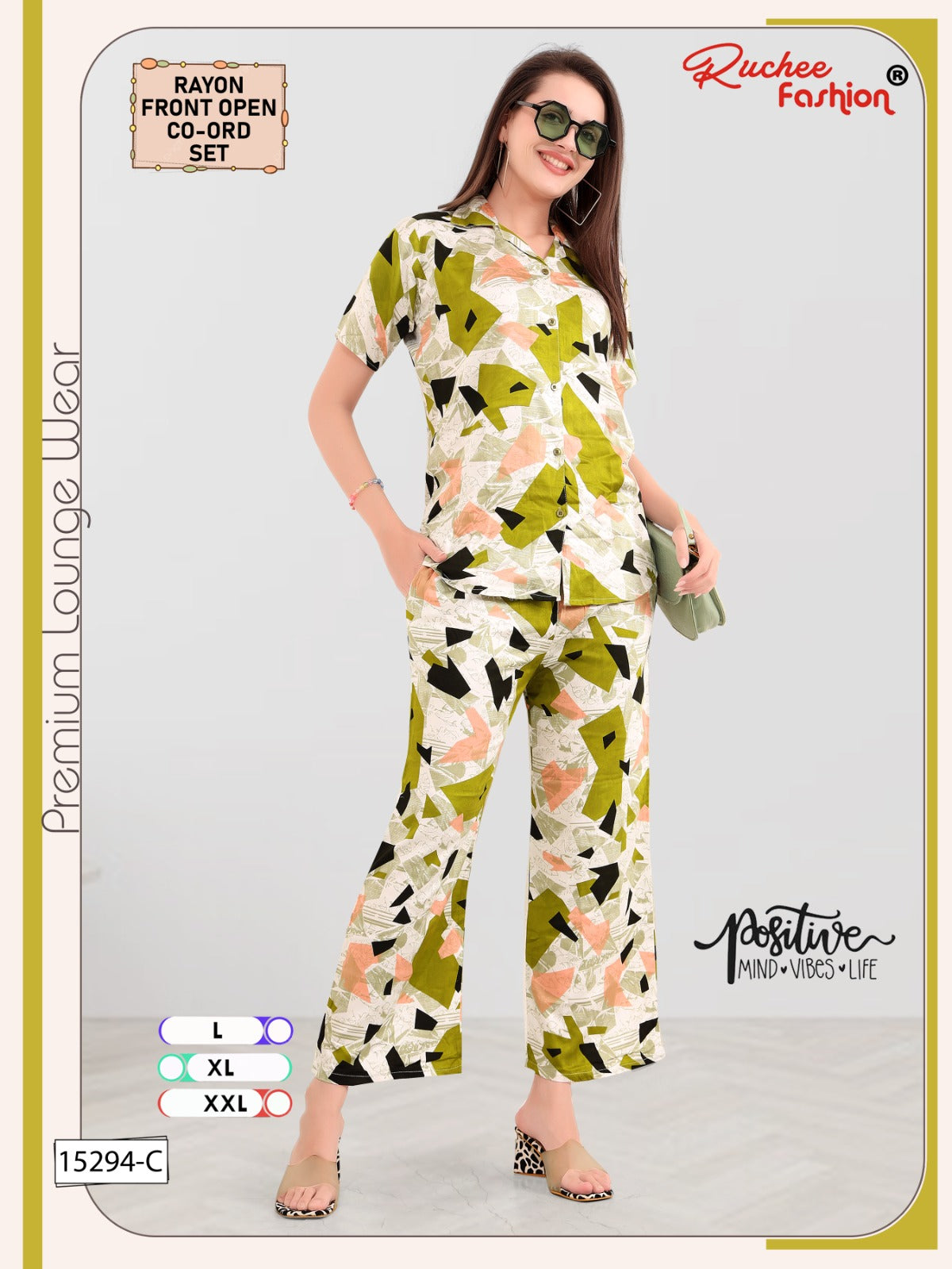 Shirt Style 1007 Ruchee Fashion Rayon Co Ord Set Wholesale Price