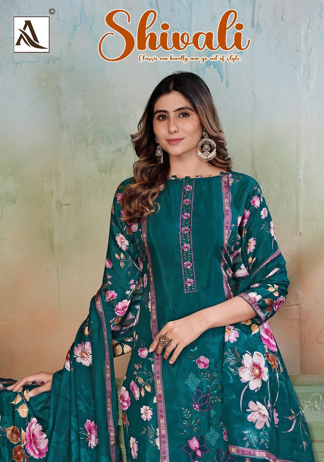Shivali Alok Viscose Muslin Karachi Salwar Suits Wholesaler India