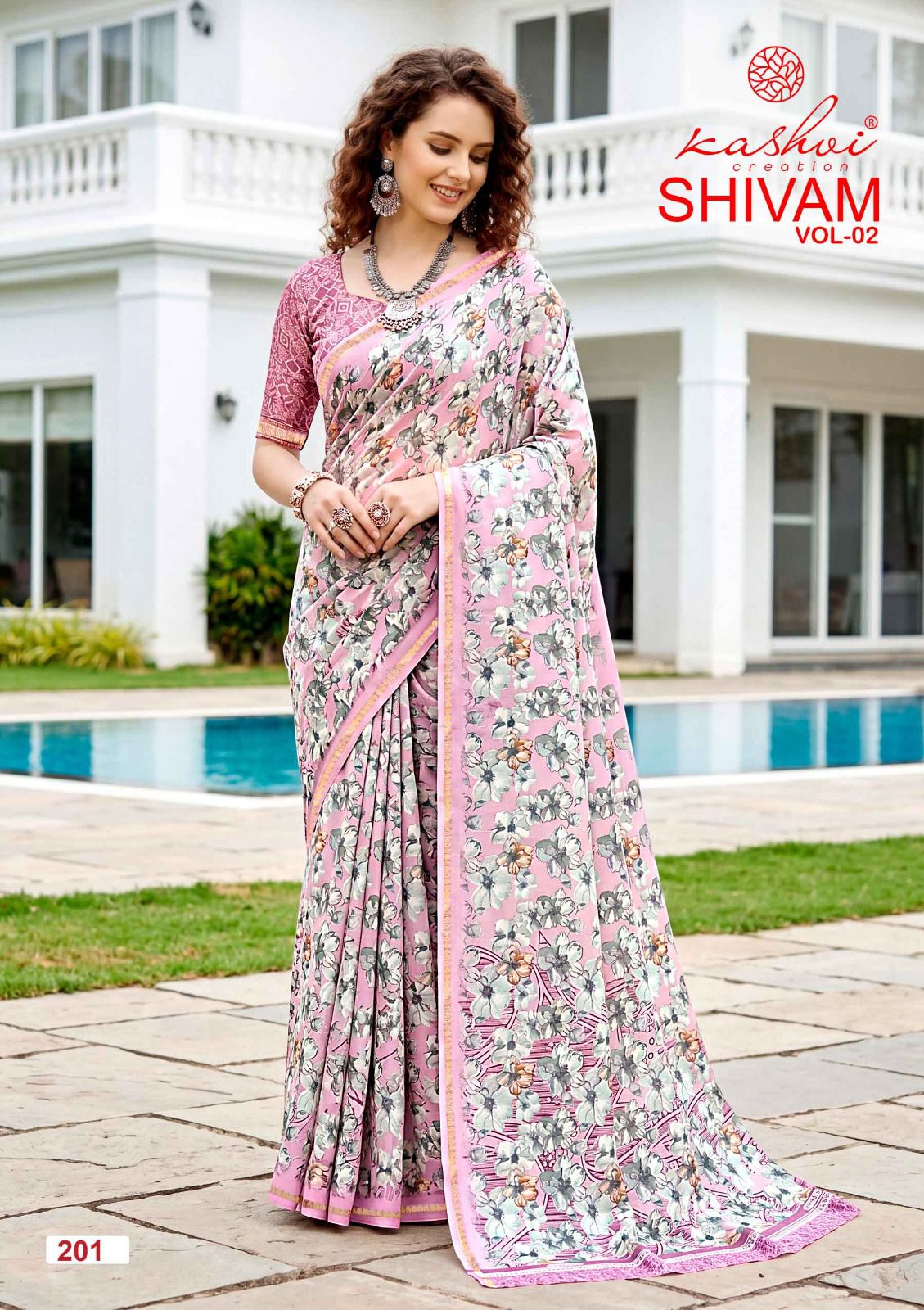 Shivam Vol 2 Kashvi Creation Dull Moss Sarees Wholesale