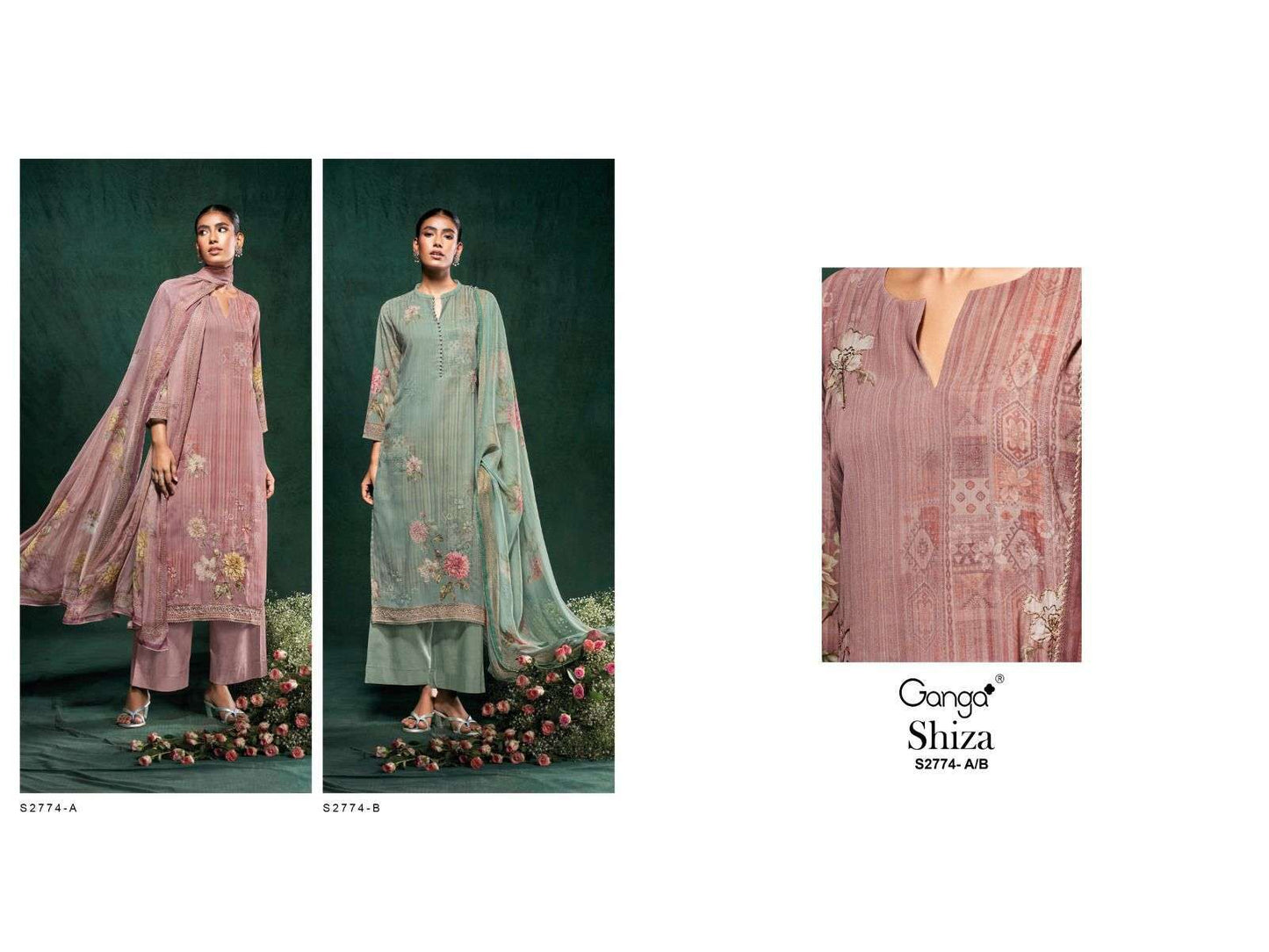 Shiza 2774 Ganga Premium Plazzo Style Suits Wholesaler India