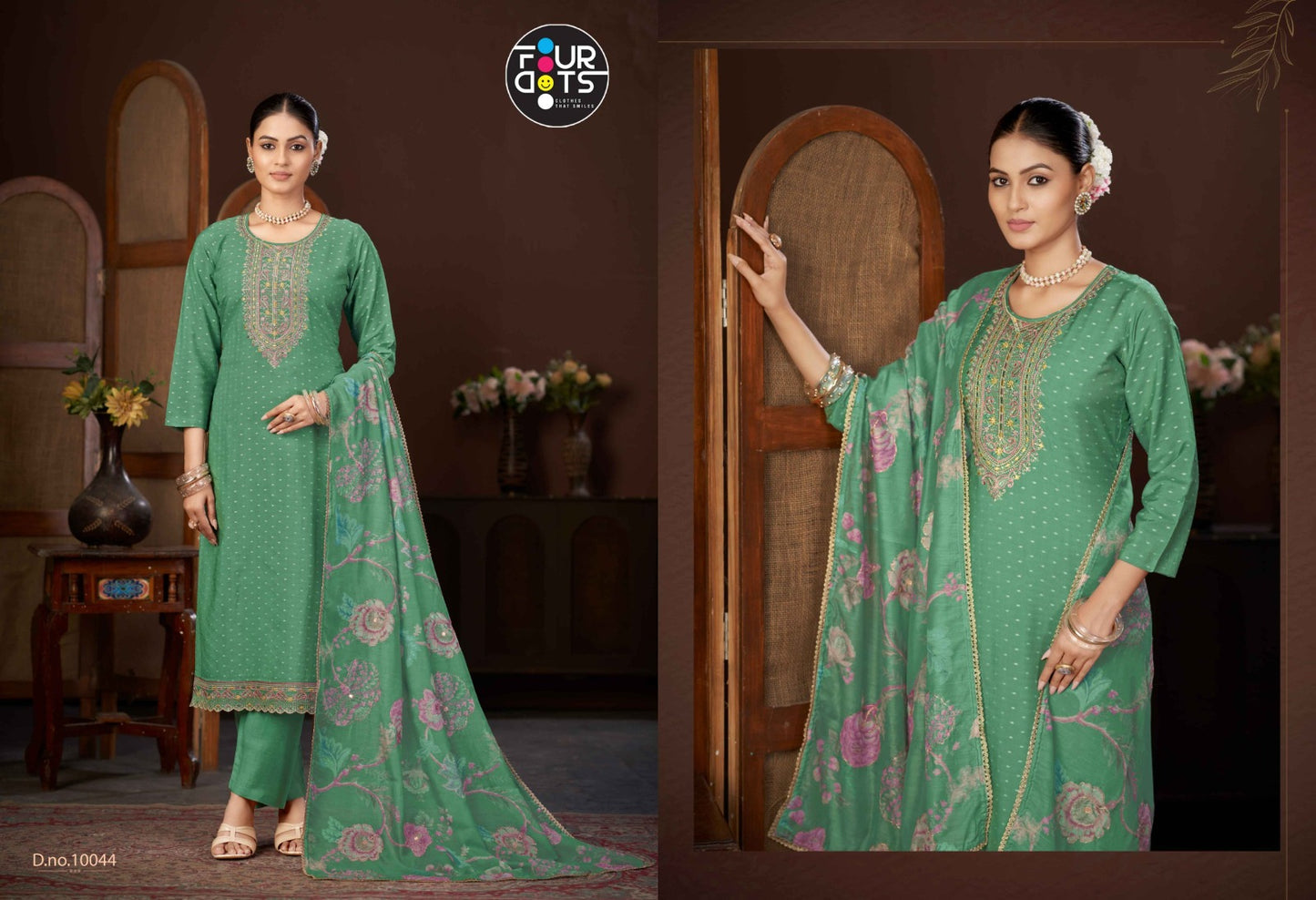 Shree Four Dots Pure Muslin Pant Style Suits Wholesale