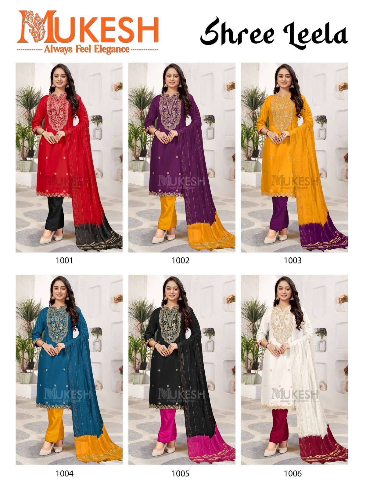 Shree Leela Mukesh Banwery Rayon 14Kg Readymade Pant Style Suits Exporter Ahmedabad