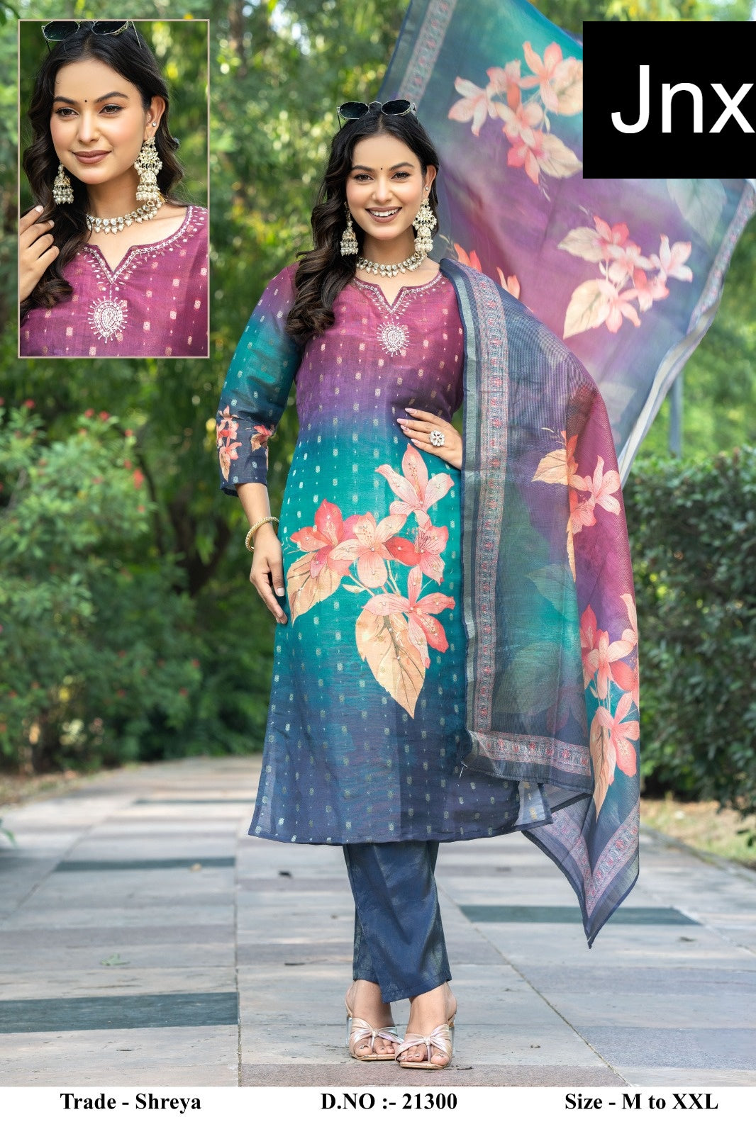 Shreya Jnx Readymade Pant Style Suits Exporter India