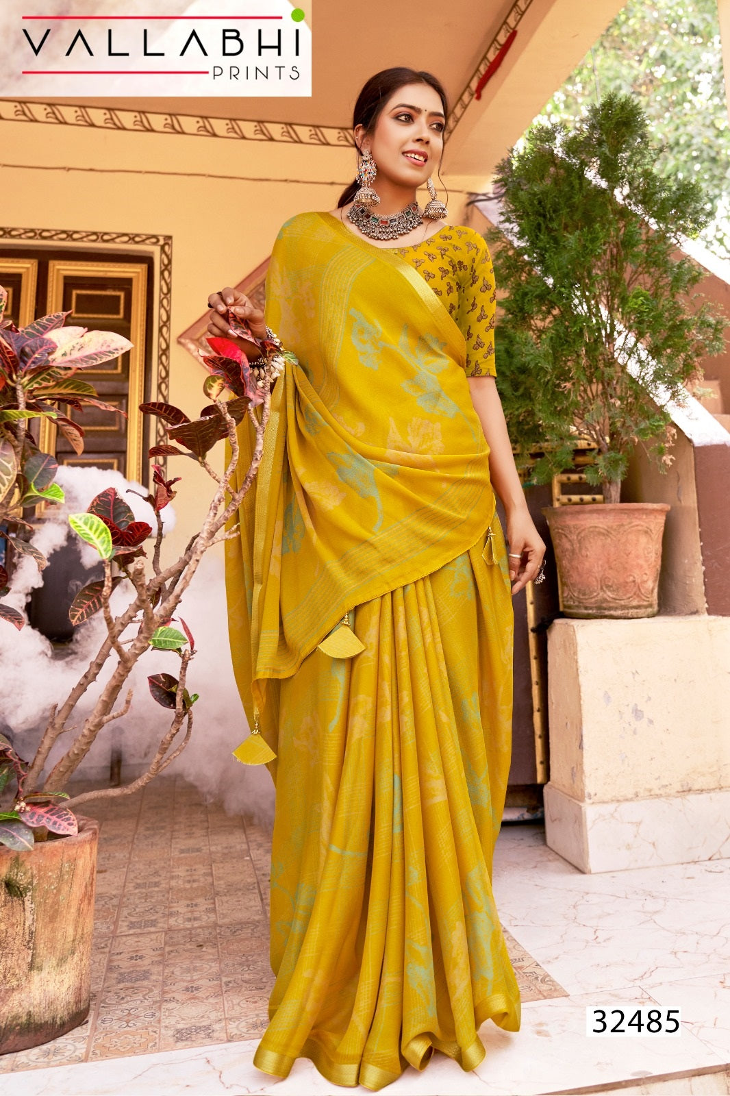 Shridha Vol 6 Vallabhi Prints Georgette Sarees Wholesaler