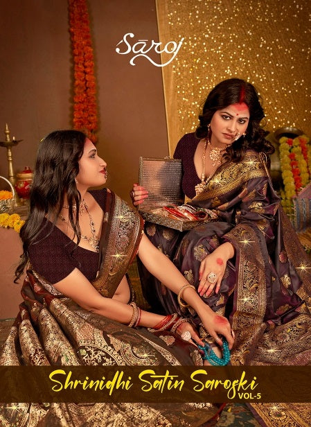 Shrinidhi Satin Saroski Vol 5 Saroj Silk Sarees Manufacturer India