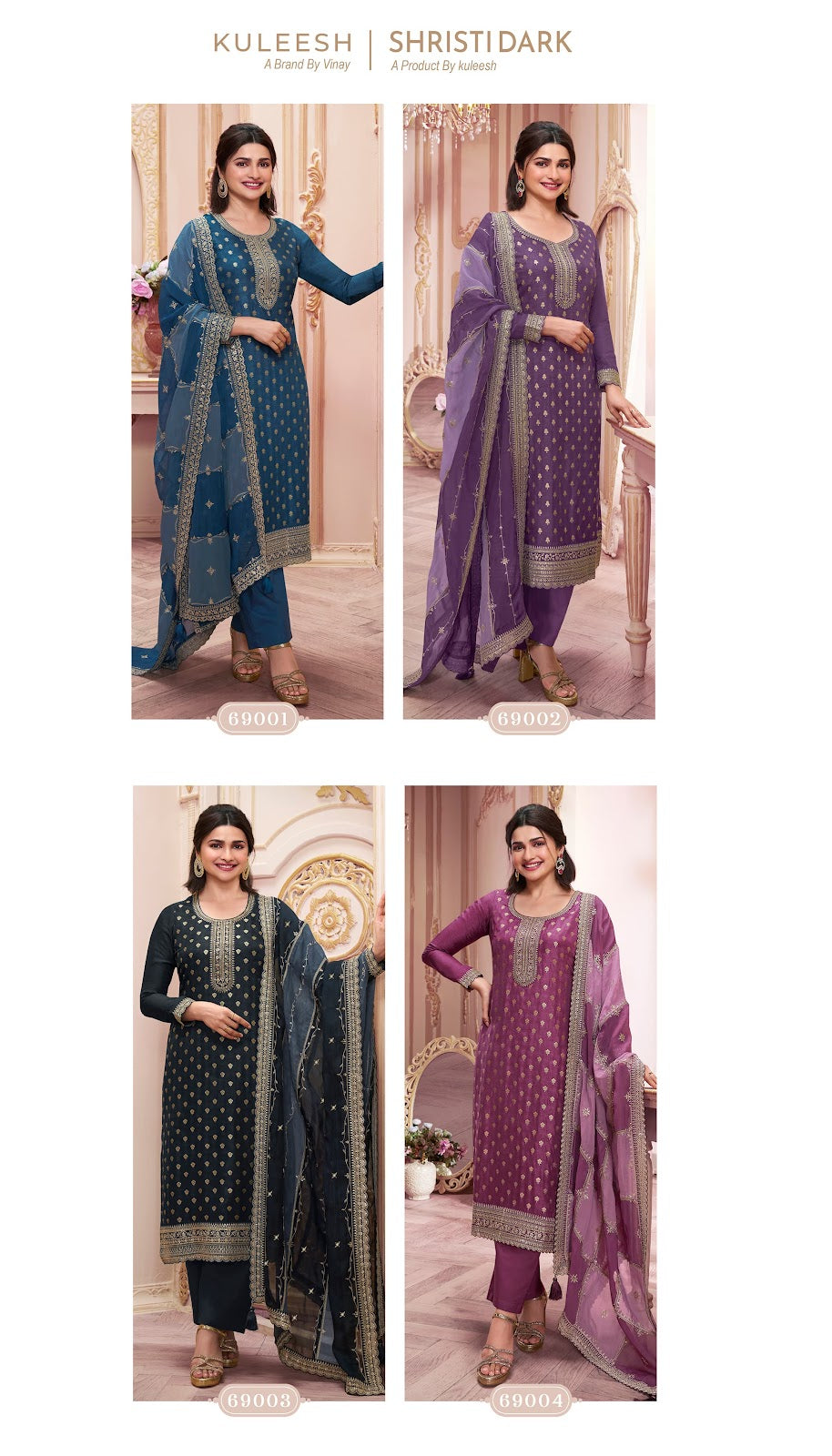 Shristi Dark Vinay Fashion Llp Dola Jacquard Pant Style Suits Supplier Ahmedabad