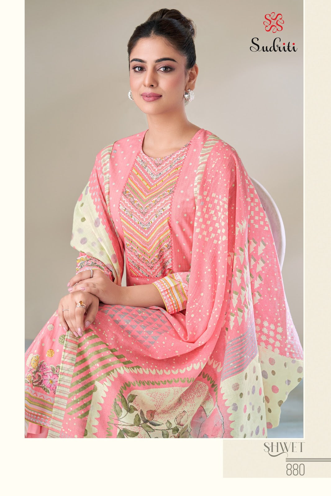 Shwet Sudriti Sahiba Cotton Lawn Plazzo Style Suits Wholesale