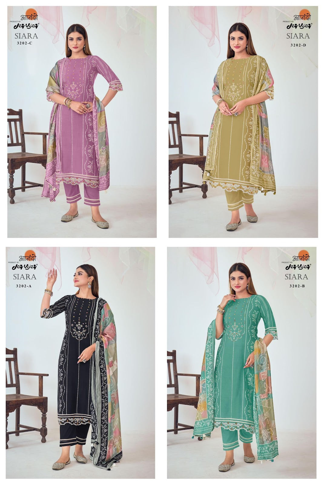 Siara Jay Vijay Chanderi Pant Style Suits Exporter Ahmedabad