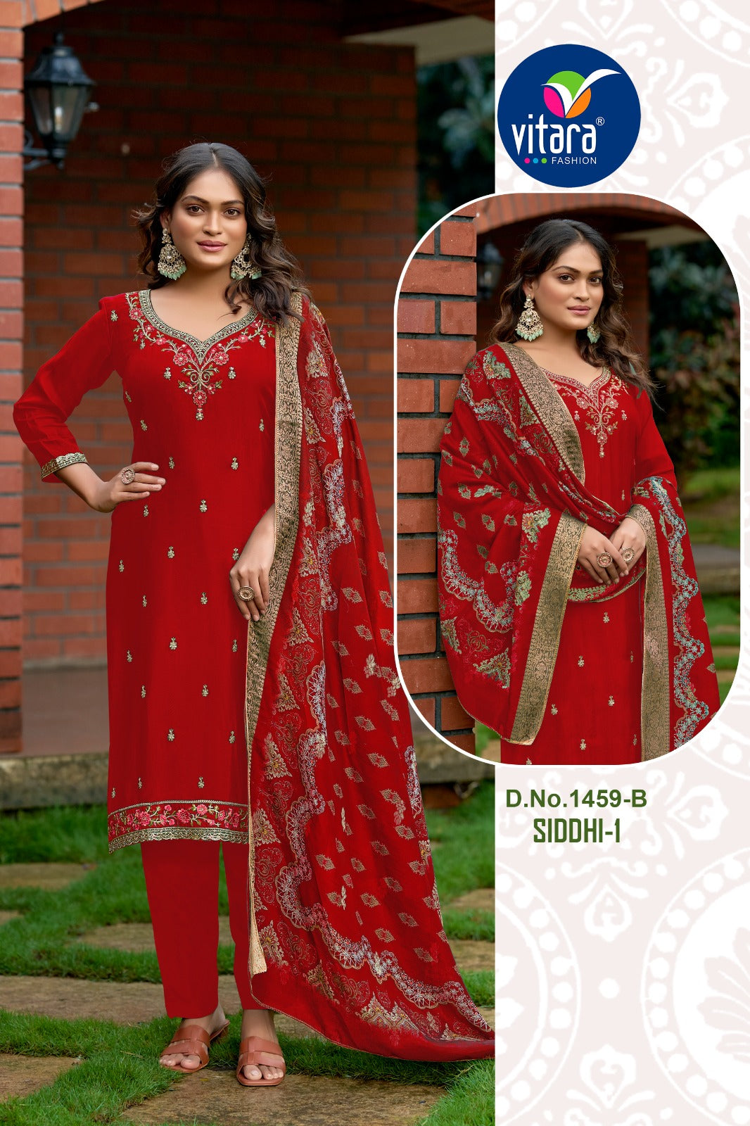 Siddhi 1 Vitara Viscose Silk Readymade Pant Style Suits Exporter