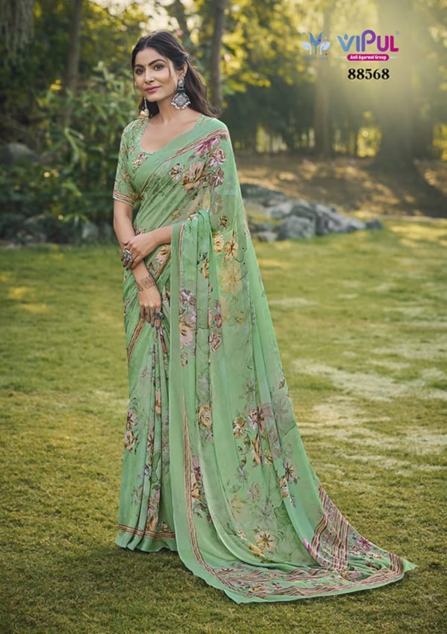 Siddhi 88560-88568 Vipul Weightless Sarees Exporter India