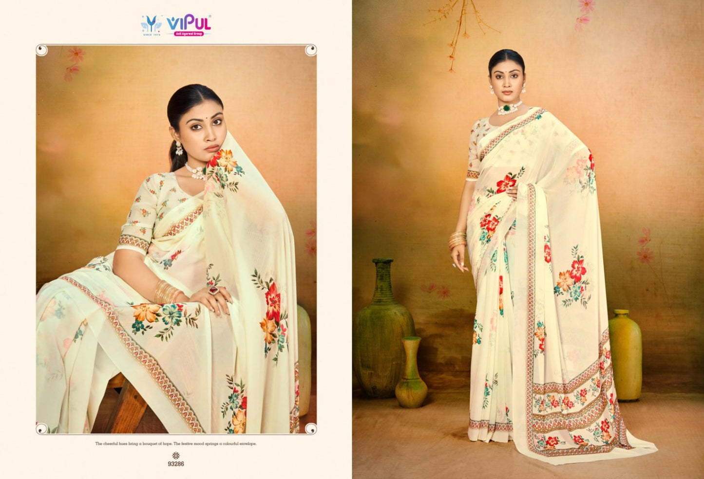 Siddhi Vol 2 Vipul Weightless Sarees Supplier India
