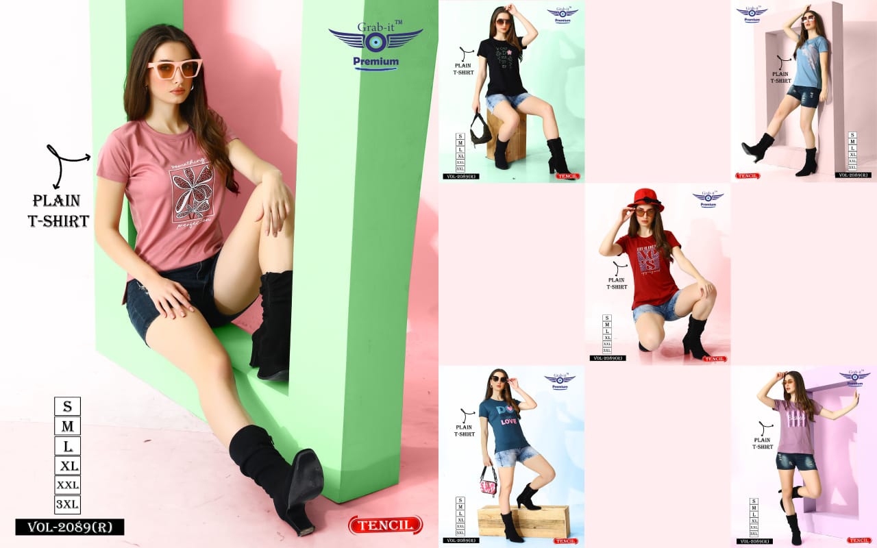 Side Cut 2089 R Grab It Tencil Women Tshirt Exporter India