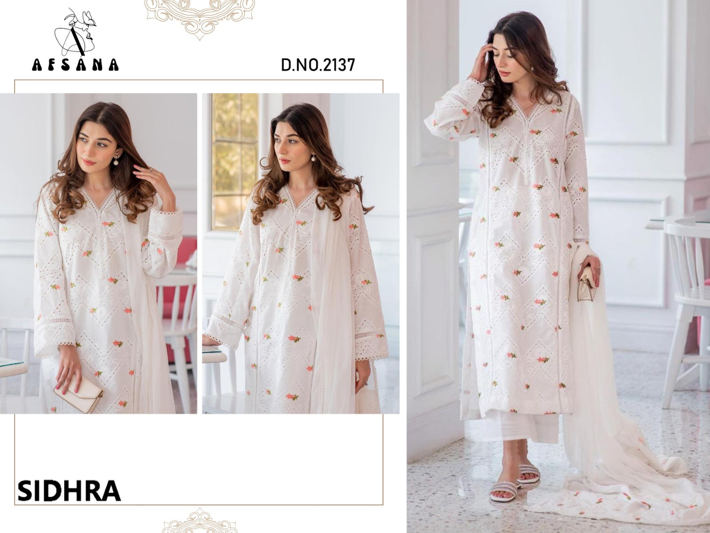 Sidhra Afsana Cotton Readymade Pant Style Suits Wholesaler Ahmedabad