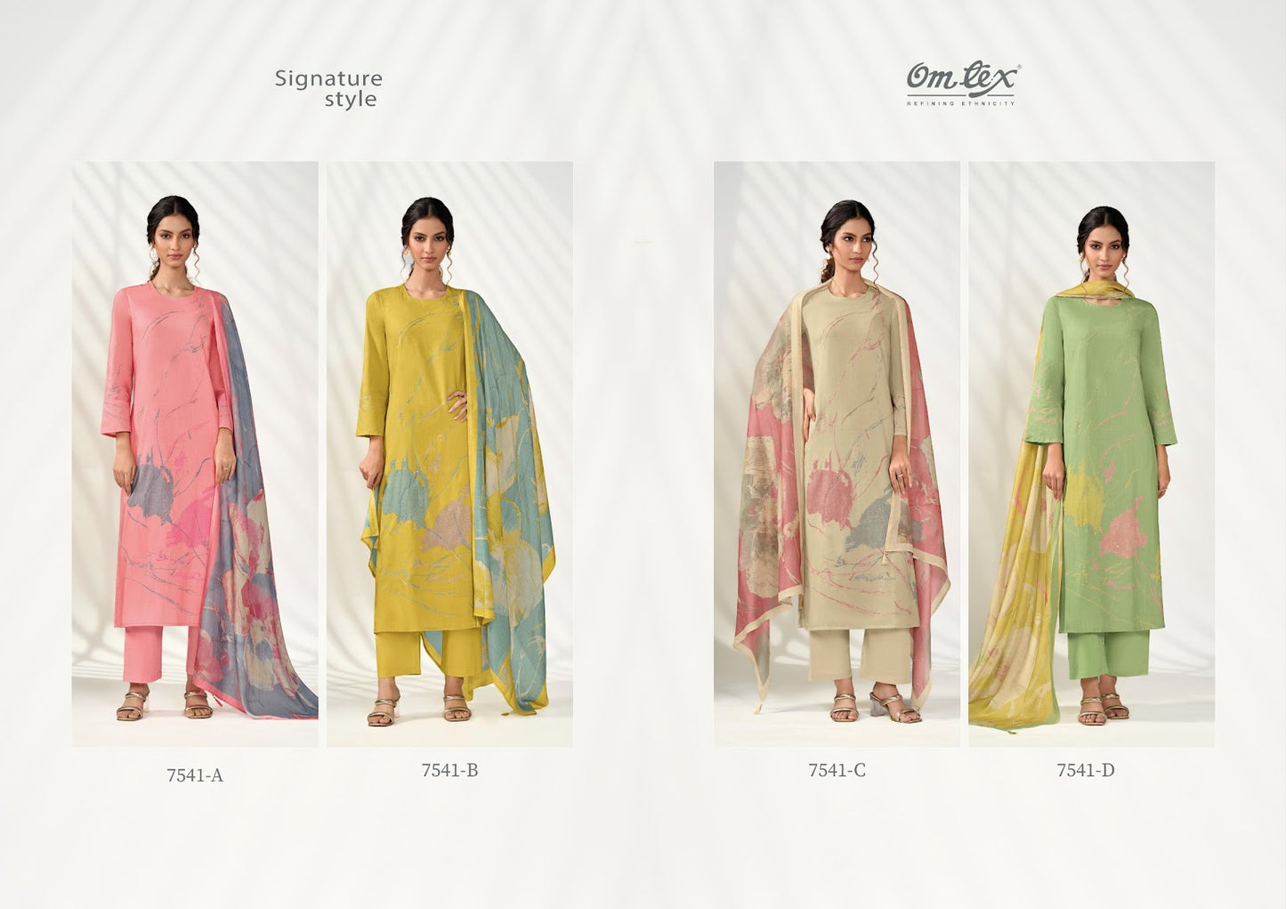 Signature Style Omtex Lawn Cotton Pant Style Suits Exporter Gujarat