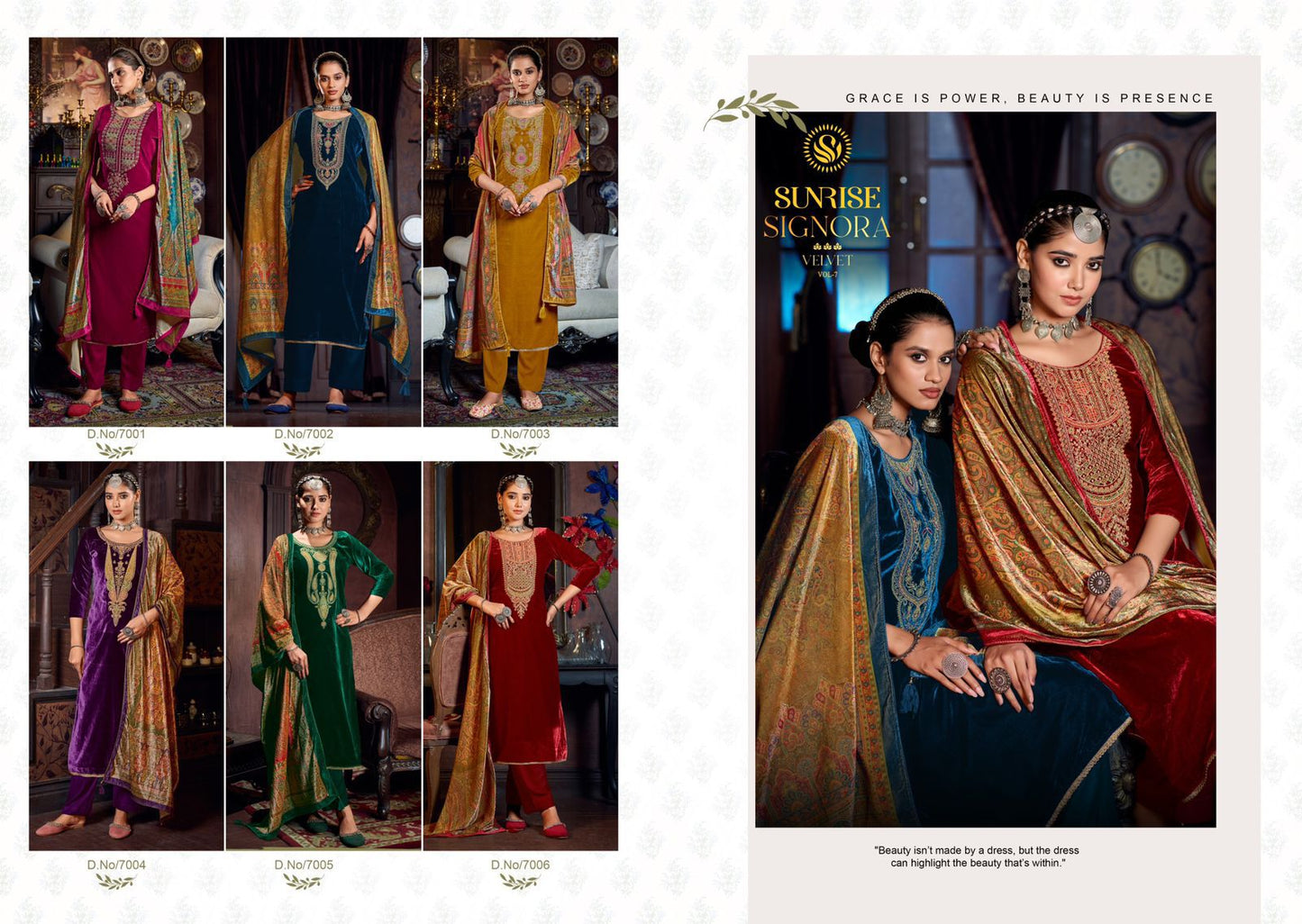 Signora Vol 7 Sunrise Velvet Suits Supplier