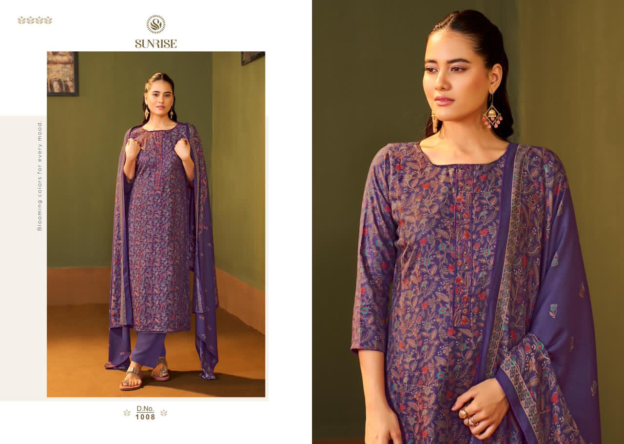 Signora Winter Sunrise Viscose Pashmina Suits Supplier India