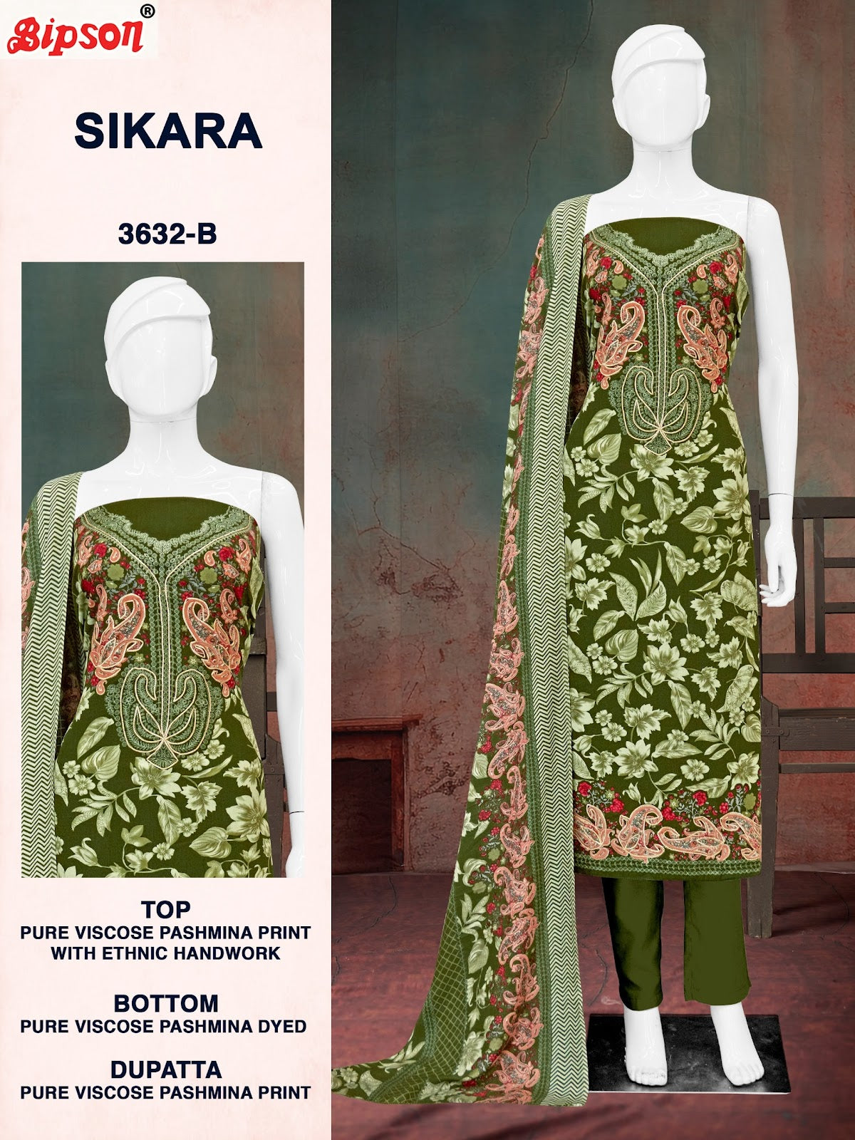 Sikara 3632 Bipson Prints Jam Satin Salwar Suits Exporter Gujarat