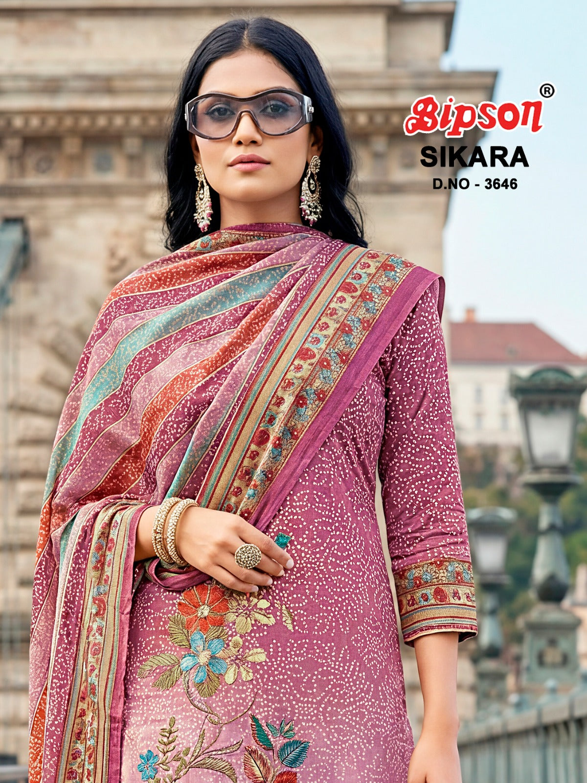 Sikara 3646 Bipson Prints Jam Satin Pant Style Suits Manufacturer Ahmedabad