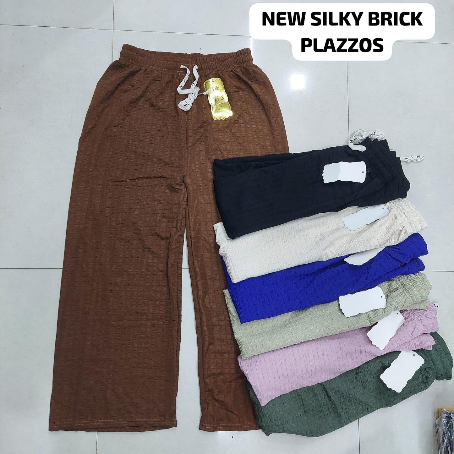 Silky Brick Hanso Branded Palazzo Exporter
