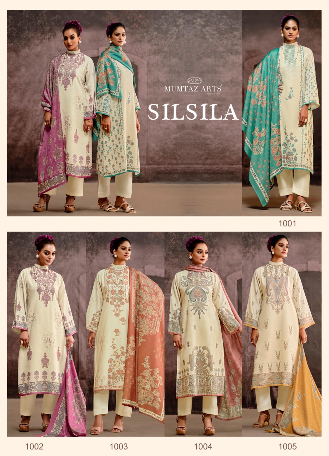 Silsila Mumtaz Arts Viscose Pashmina Suits Manufacturer Gujarat
