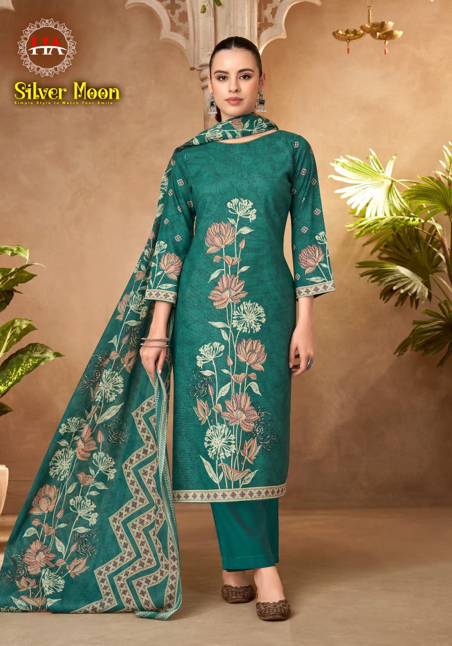 Silver Moon Harshit Fashion Viscose Reyon Karachi Salwar Suits Wholesale Price