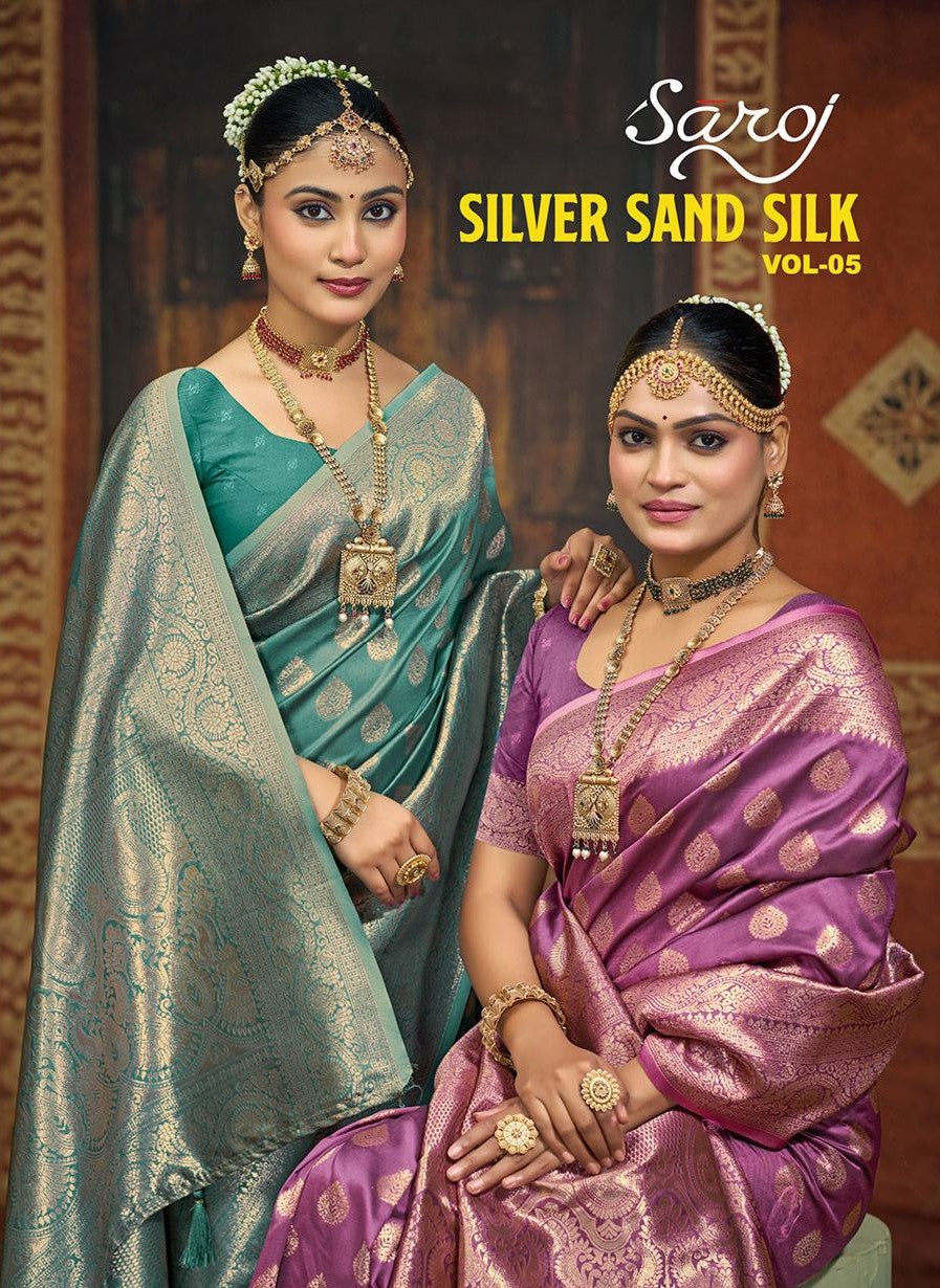 Silver Sand Silk Vol 5 Saroj Sarees Wholesale Rate