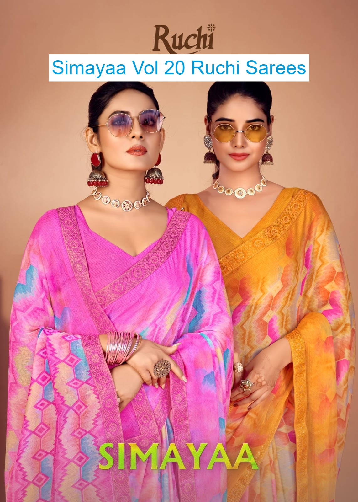 Simayaa Vol 20 Ruchi Chiffon Sarees Supplier