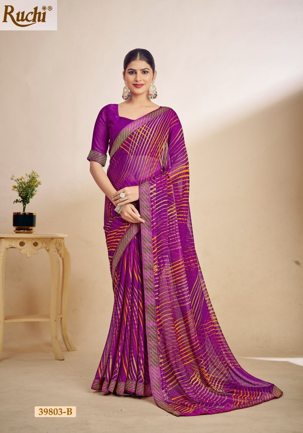 Simayaa Vol 29 Ruchi Chiffon Sarees Manufacturer India