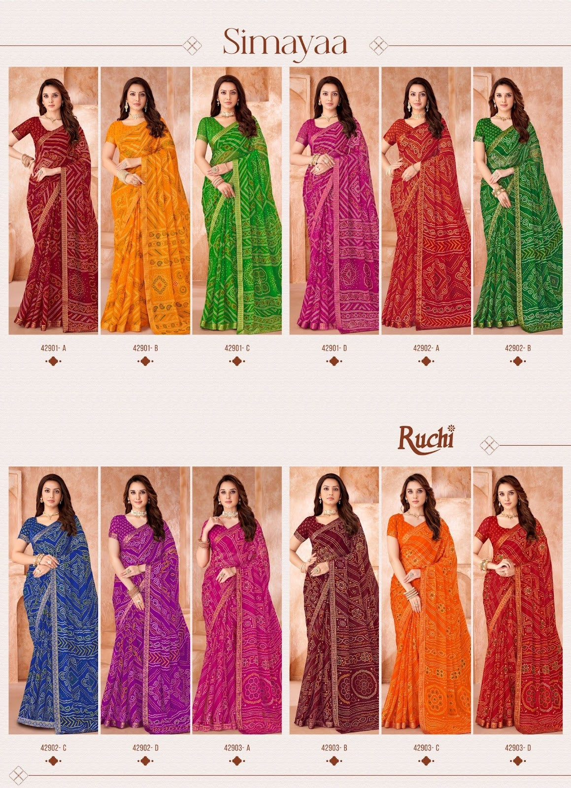 Simayaa Vol 35 Ruchi Chiffon Sarees Manufacturer