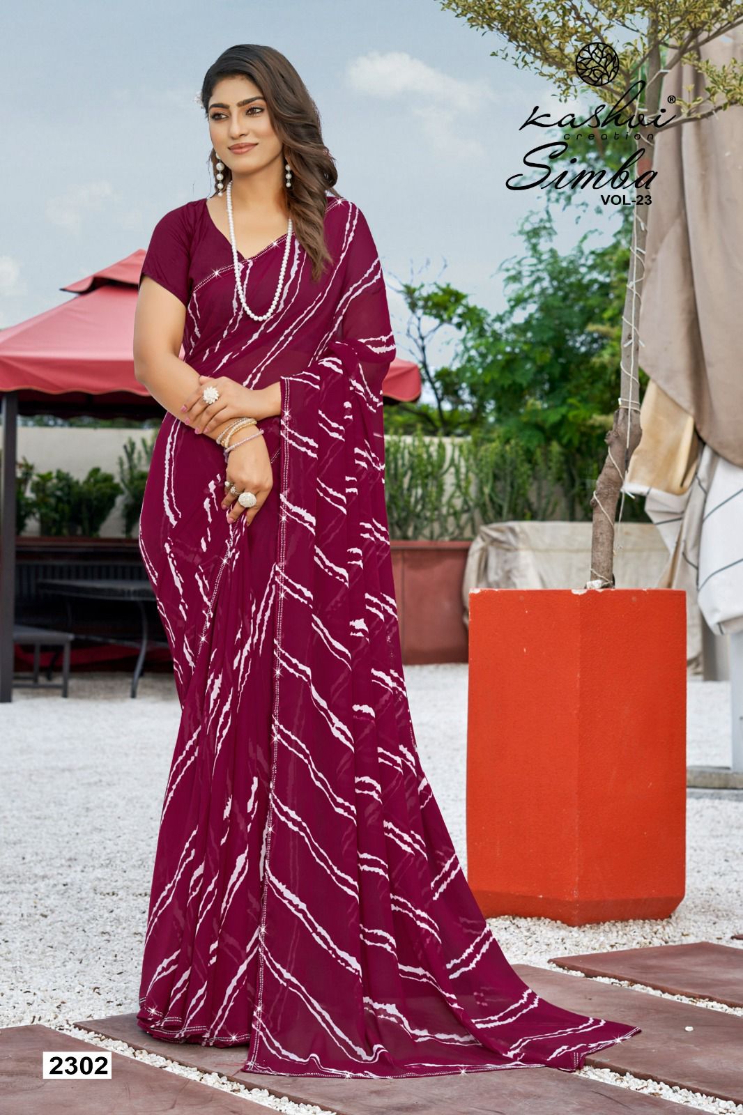 Simba Vol 23 Kashvi Creation Georgette Sarees Manufacturer